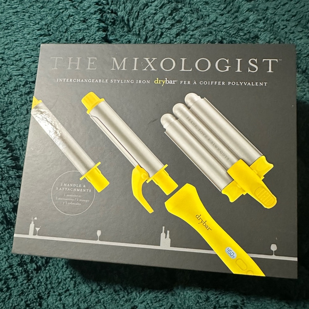 NIB Drybar The Mixologist Interchangeable Styling Curling Iron Wand Beach Waver